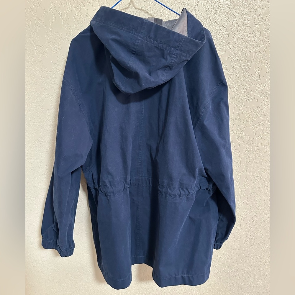 Madewell Women's Deep Blue Utility Raincloud Rain Jacket - Picture 4 of 6